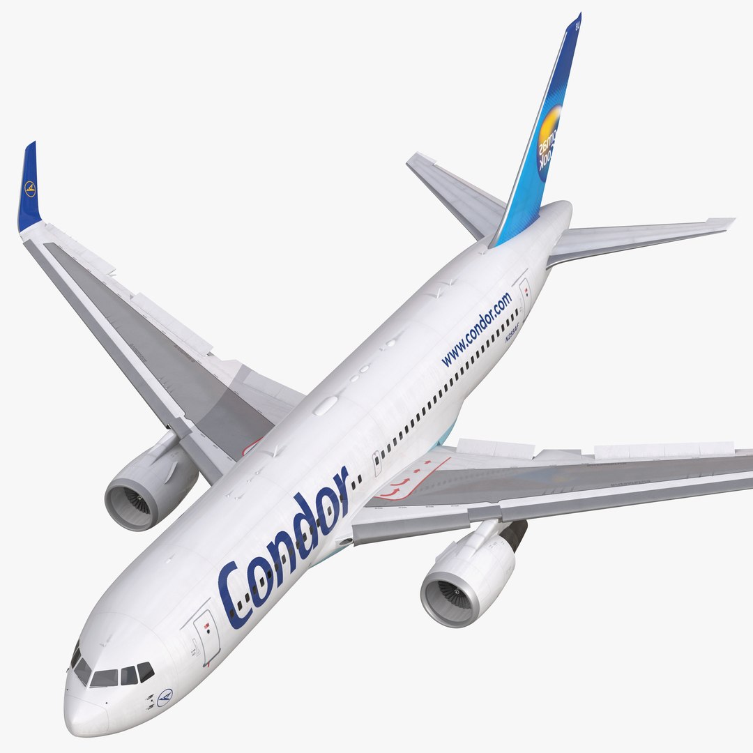 Boeing 767-200ER Condor Flugdienst Rigged 3D Model 3D model preview