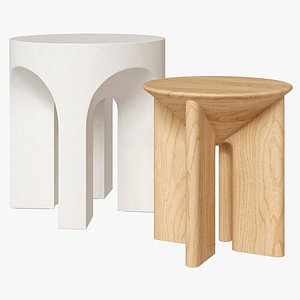West Elm Leukos and Lulu and Georgia Krizia tables 3D model