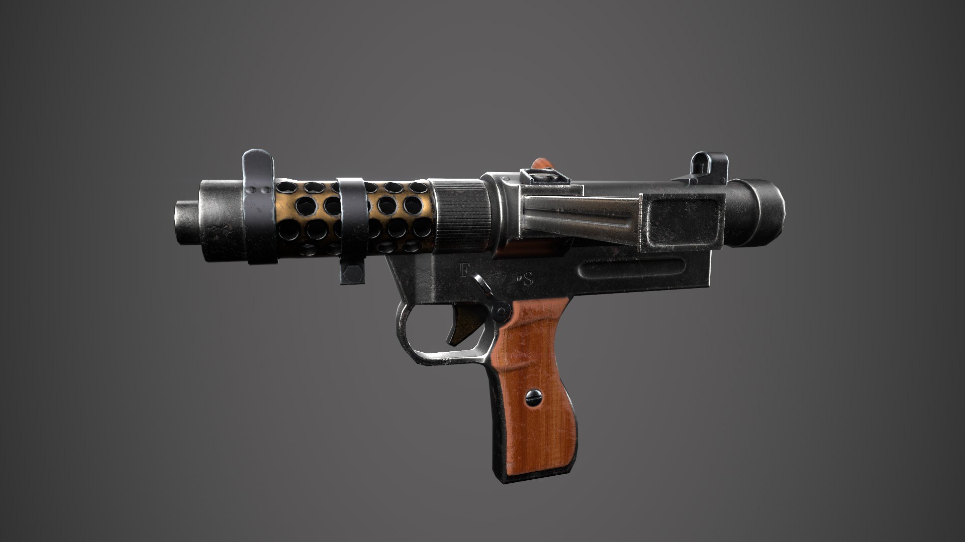 3D Retro SMG - TurboSquid 1879406