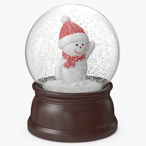 3D snow globe snowman 4