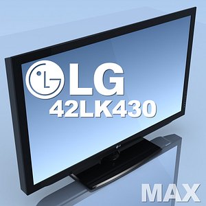 3d model of tv lg 42lk430