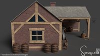 Blacksmith  Medieval Weapon low poly set