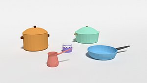 kitchen items 3D model