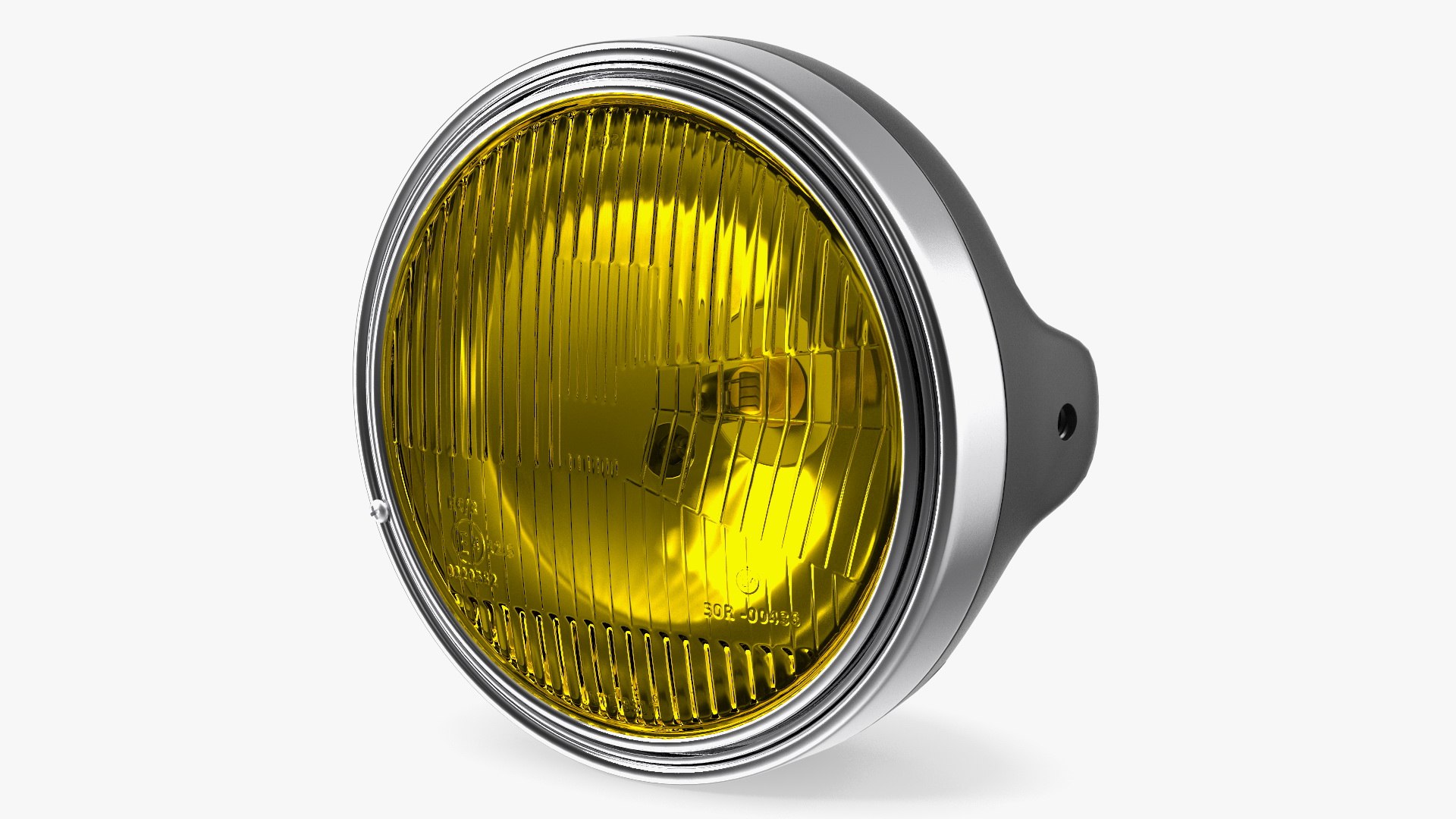 Motorcycle Headlight Yellow 3D model preview