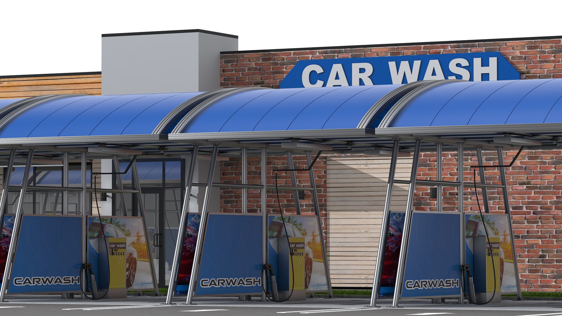 Car Wash Building 3D Model - TurboSquid 2244120