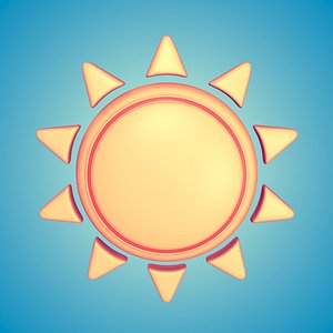 3D Cartoon Sun