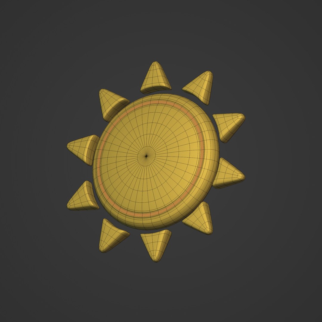 3D Cartoon Sun - TurboSquid 1953818