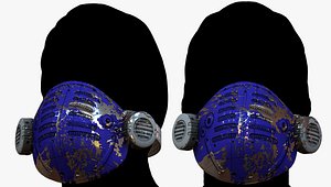 3D Gas mask respirator scifi futuristic model