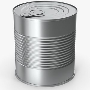 3D Steel Tin Can model
