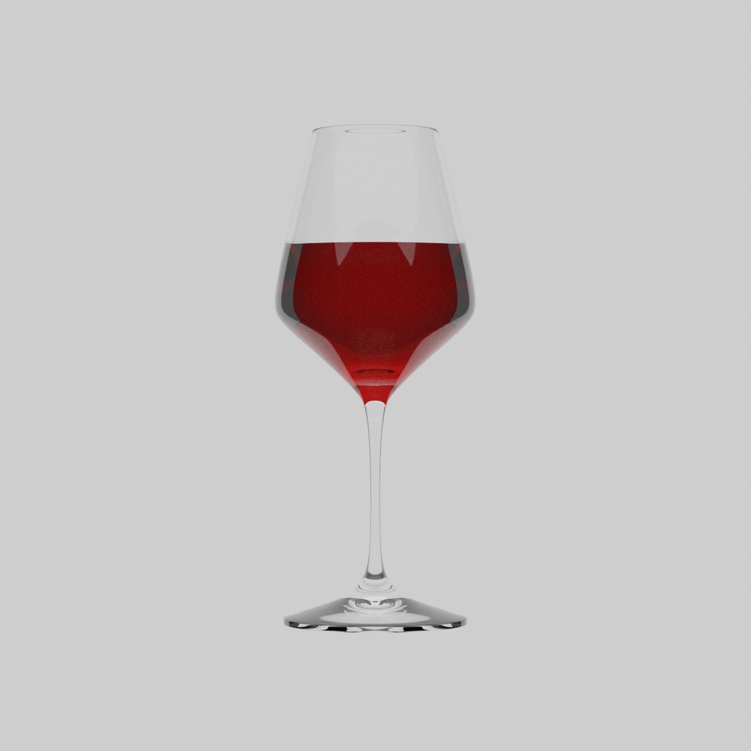 Free Red Wine Glass Krosno 3D Model TurboSquid 1644173