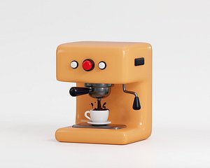 Cartoon Coffee Machine model