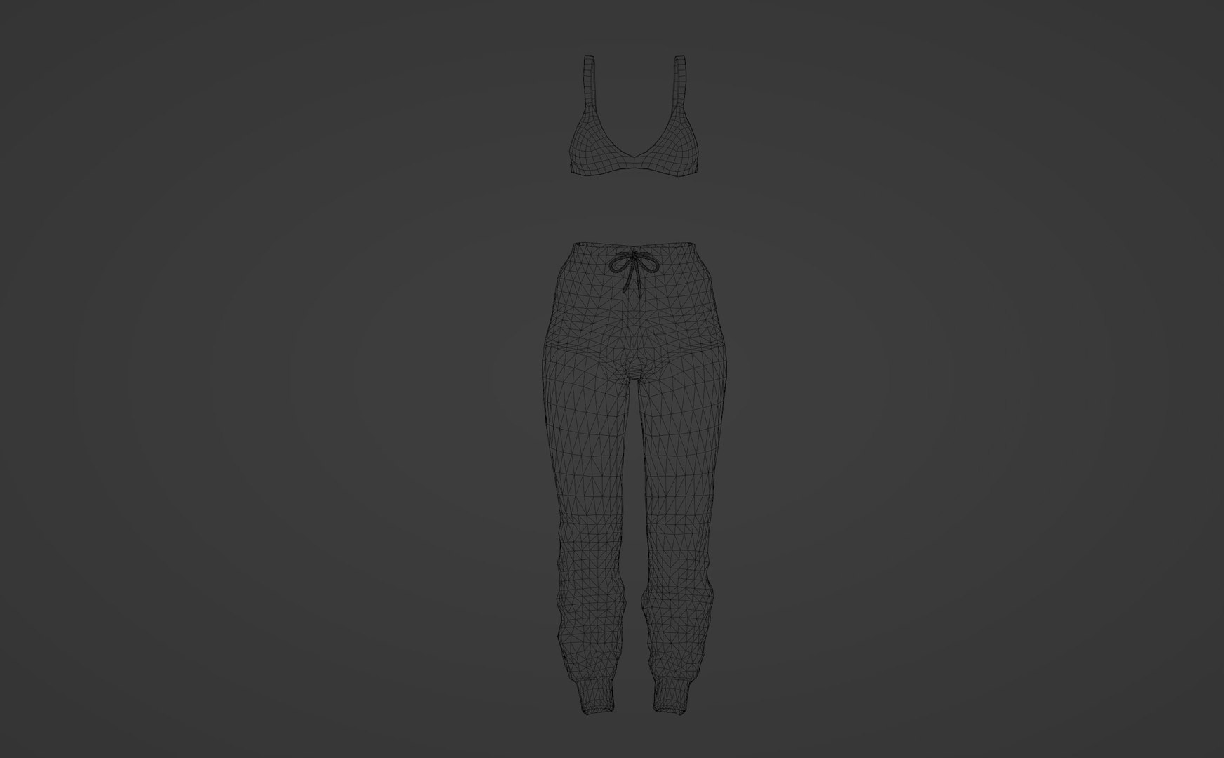 Womens sportswear set model https://p.turbosquid.com/ts-thumb/hZ/1ujANq/LP/womenstopandsweatpants4k26/jpg/1684866753/1920x1080/fit_q87/f9fac12c45536511be50f0726dac47c9f4a40b8f/womenstopandsweatpants4k26.jpg