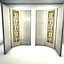 3d model corner vitrine
