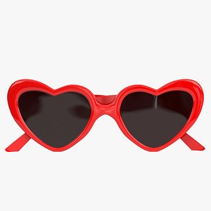 3D Sunglasses heart shaped model