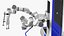 Smart Gas Pumping Robot Blue Housing Rigged for Cinema 4D