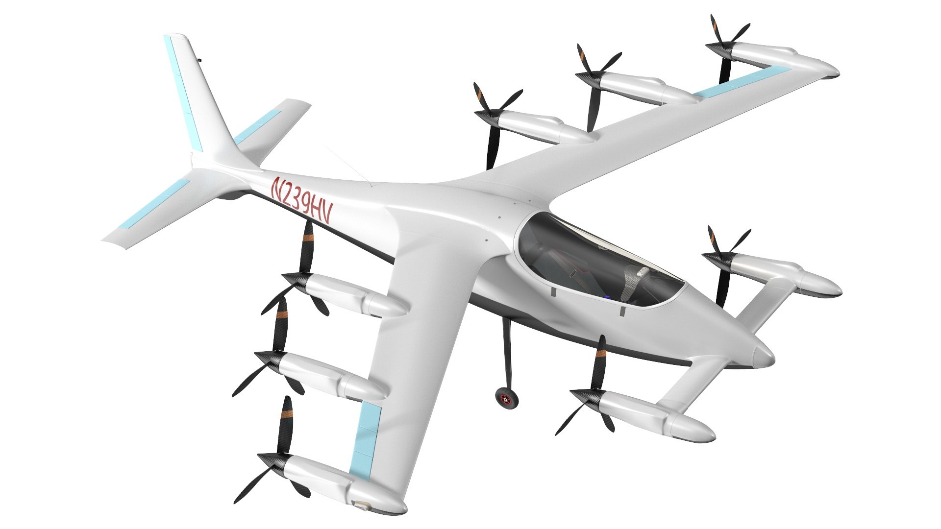Air Taxi Kittyhawk White 3D model preview