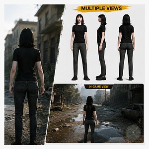 Realistic Beautiful Female Animation Character 3D