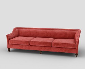 3D model classic puffed sofa