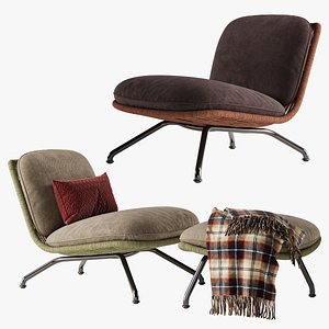 Minotti Pattie cord armchair 3D model