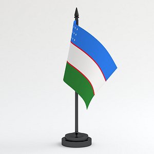 3D model Table Flag Uzbekistan