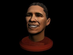 3d barack obama face