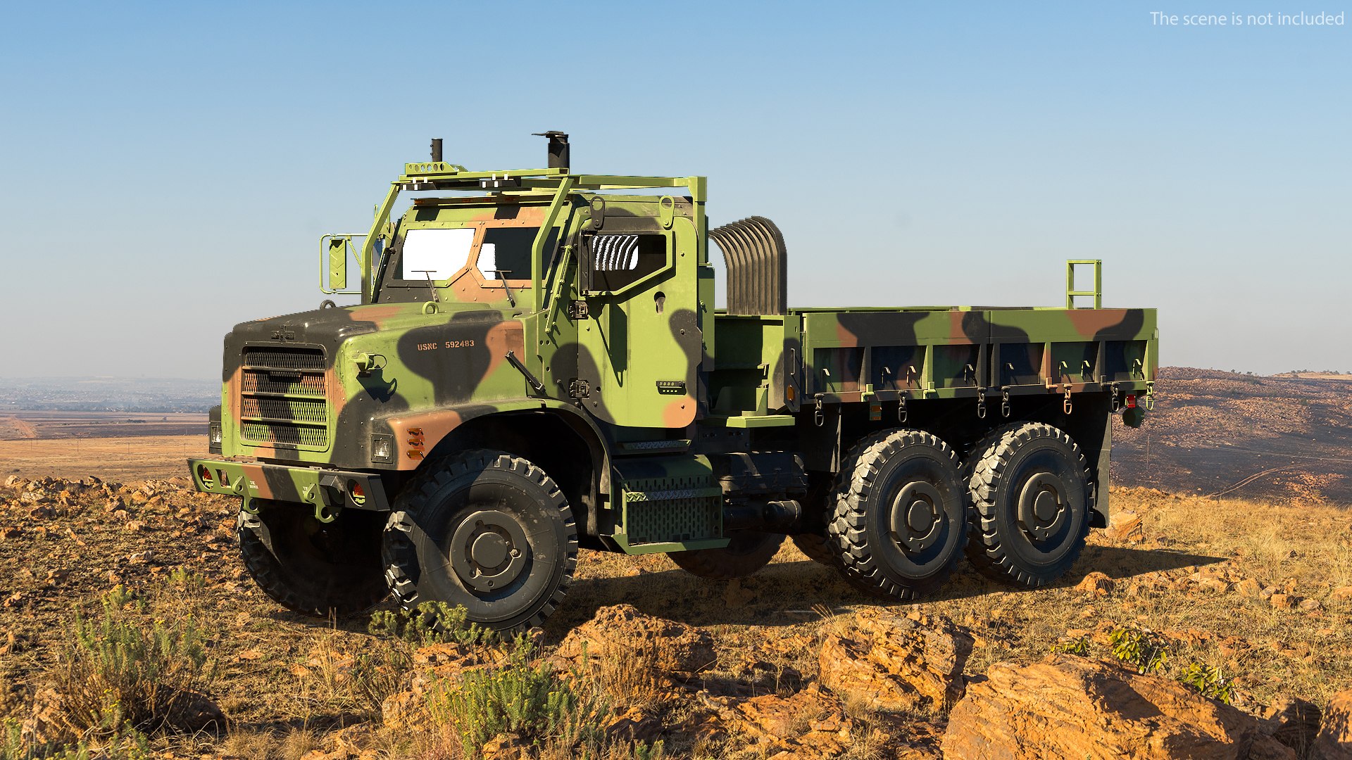 Military Cargo Truck OshKosh MTVR MK23 Dusty 3D model preview