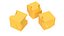 Dibujos animados de cubos de queso amarillo