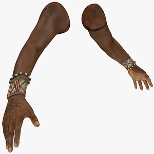 tattooed hands 3D model