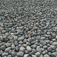 Natural River Gravel Pebbles Gray