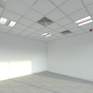 suspended ceiling office interior 3ds