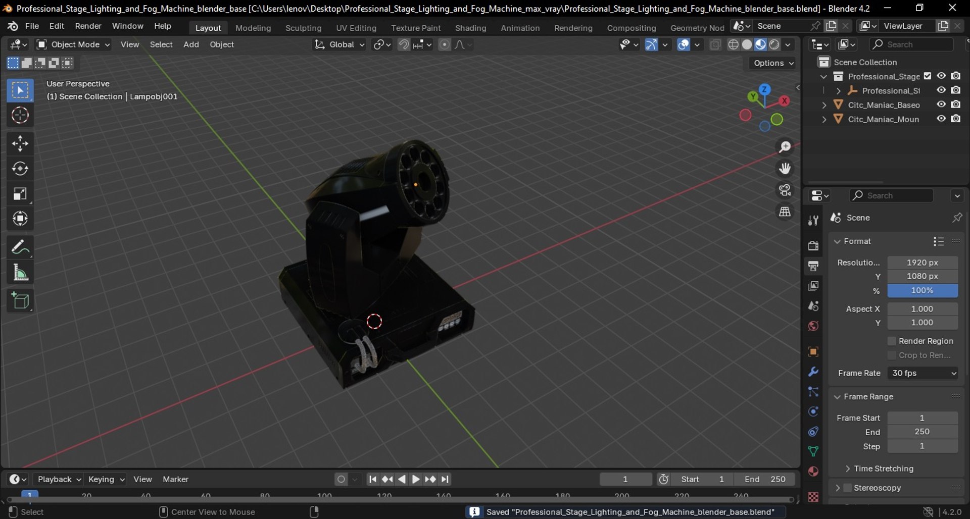 Professional Stage Lighting And Fog Machine 3D Model - TurboSquid 2316252