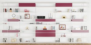 shelve bookcase 3D model