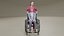 Nursing care set person and wheelchair