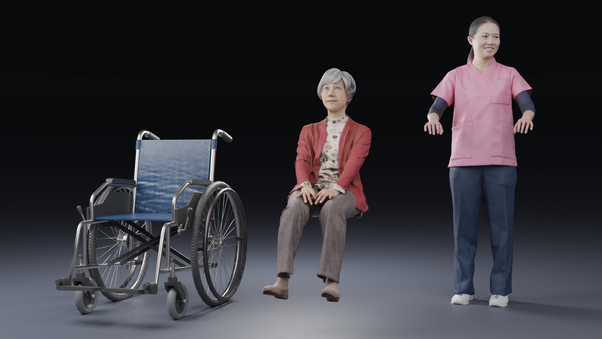 Nursing care set person and wheelchair 3D model https://p.turbosquid.com/ts-thumb/hZ/as4xYJ/r2/07/jpg/1659492376/1920x1080/fit_q87/4ec1b323e3d1e344ede67f703ad68186d163ee4c/07.jpg