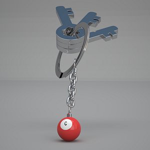 C Snooker Ball with Keychain