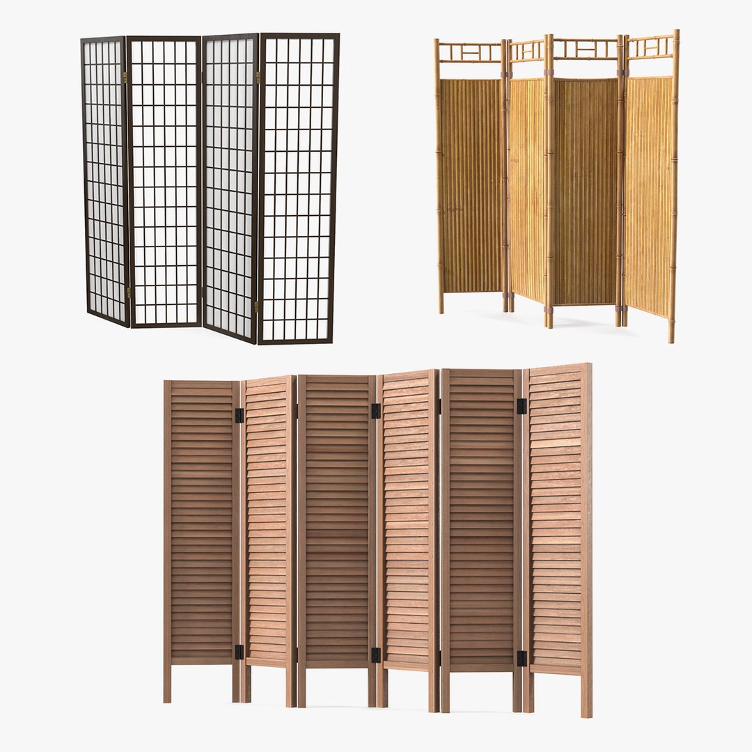 Folding Screens Collection 3D model preview