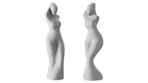 Minimalist sculpture of a woman