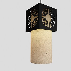 3d model japanese lamp asian