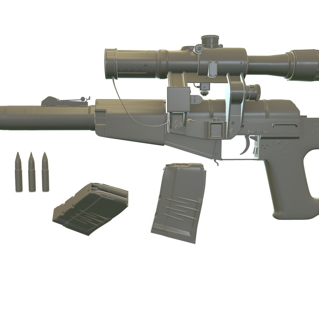 Vss Pso-1 Bullets Rifle Obj