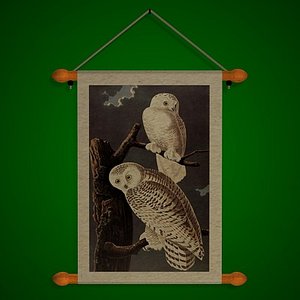wall snowy owl fr 3d model