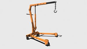 engine crane orange 3D model