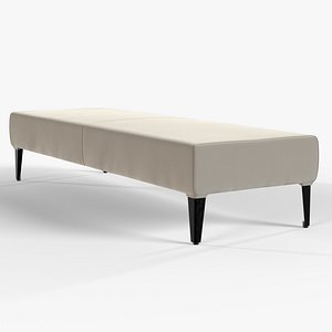 Bench Textile White 3D model