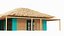 3D model bamboo shelter bungalo