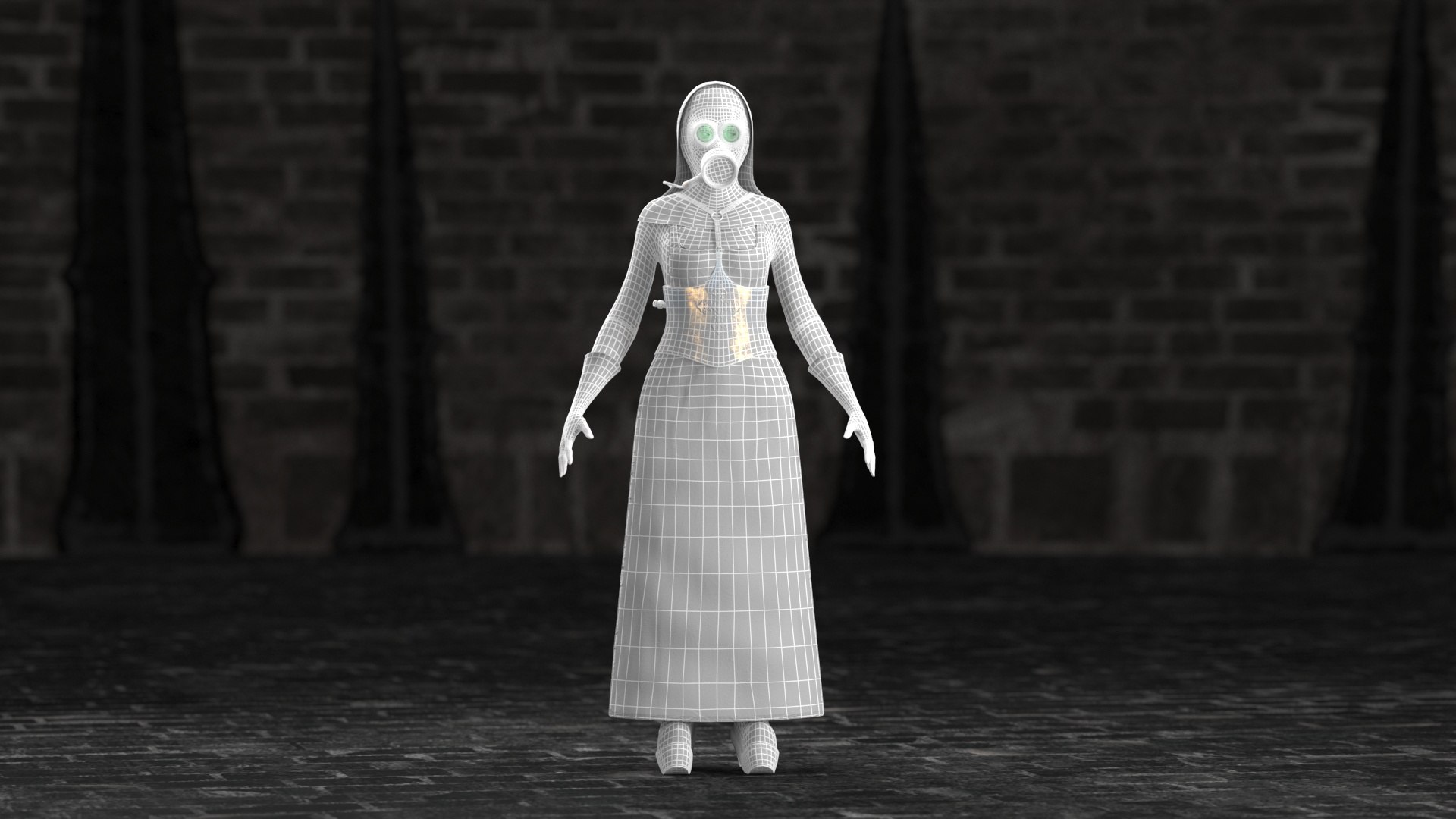 Steampunk Nurse 3D model https://p.turbosquid.com/ts-thumb/hZ/vFCb6c/46/wireframe_01/jpg/1624097064/1920x1080/fit_q87/31a959149de3600ef8d9443b83d21ab7a92967cf/wireframe_01.jpg