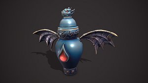 3D model gargoyle urn