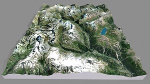 3D Mountain landscape Parc national de la Vinoise model