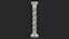 3D Baroque Twisted Column model