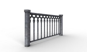 3D Classic Fence Segment
