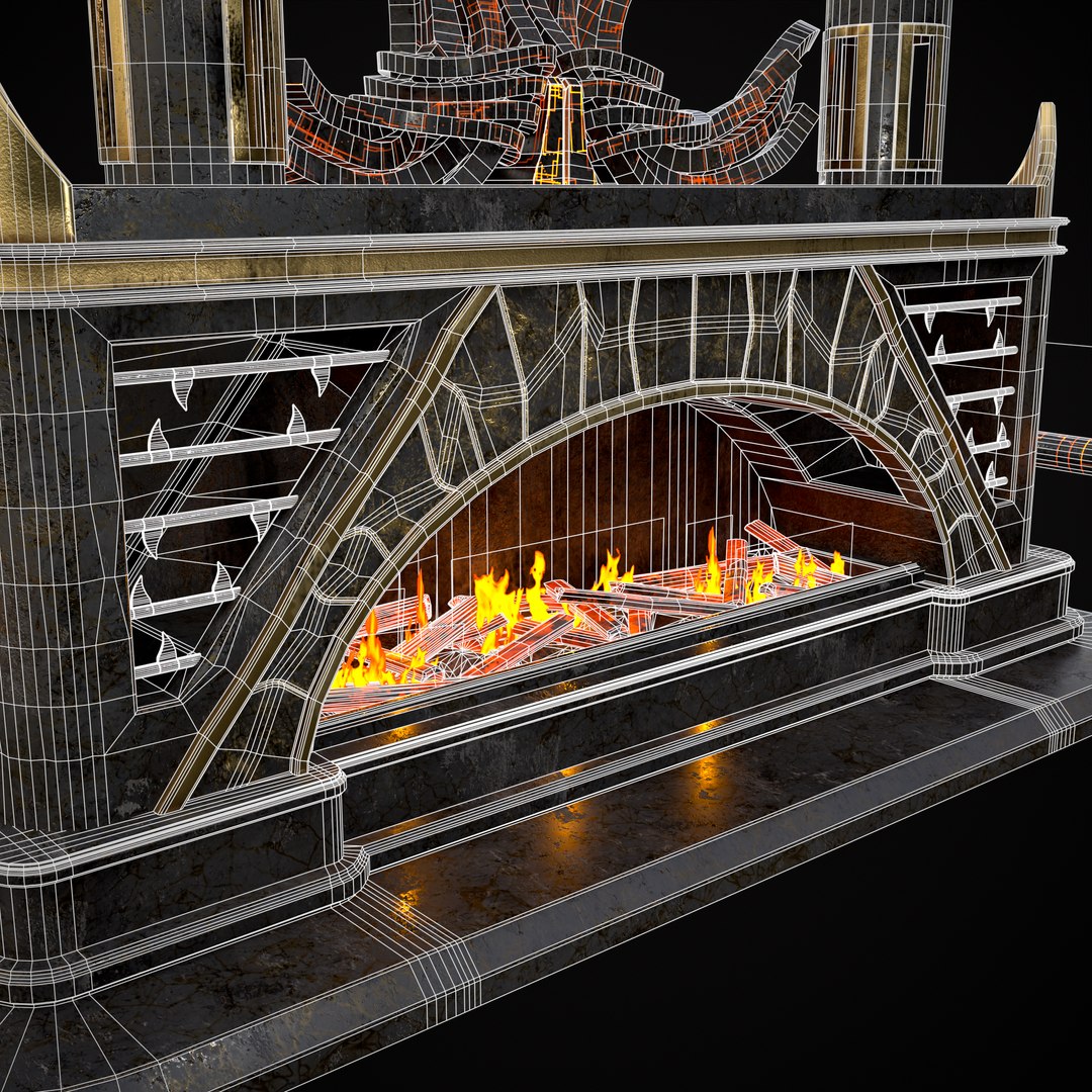 3D Dark Sci-fi Fire Pit Model - TurboSquid 2027688
