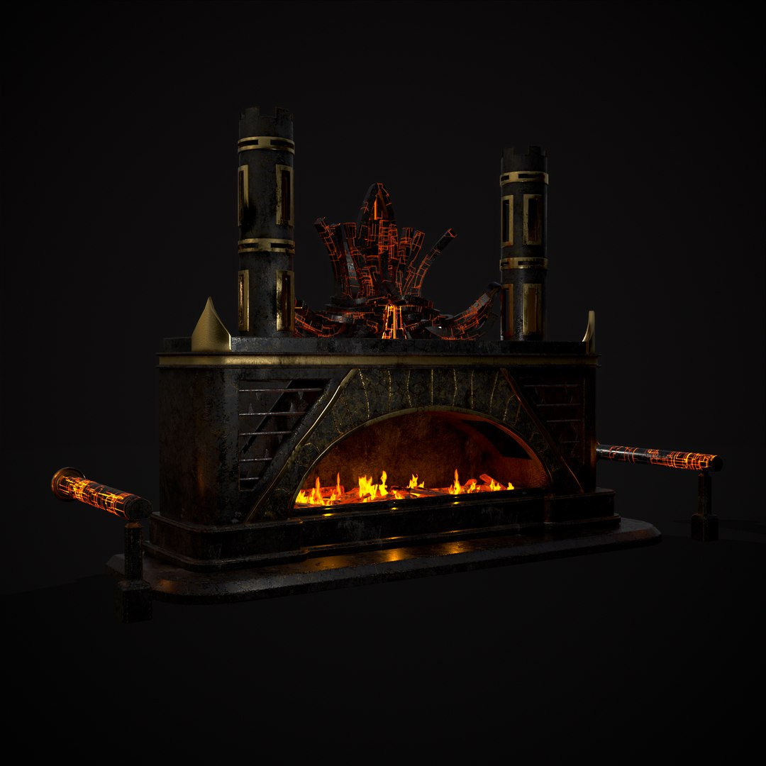 3D Dark Sci-fi Fire Pit model - TurboSquid 2027688